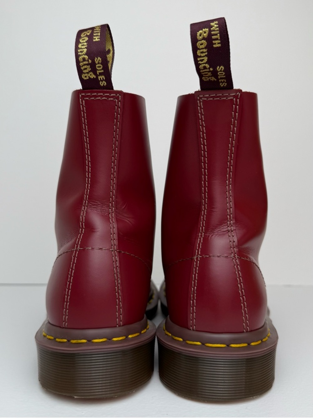 Dr. Martens 1460 Made in England Oxblood Red Quilon Leather Lace Up Boots UK 5 - Picture 12 of 17